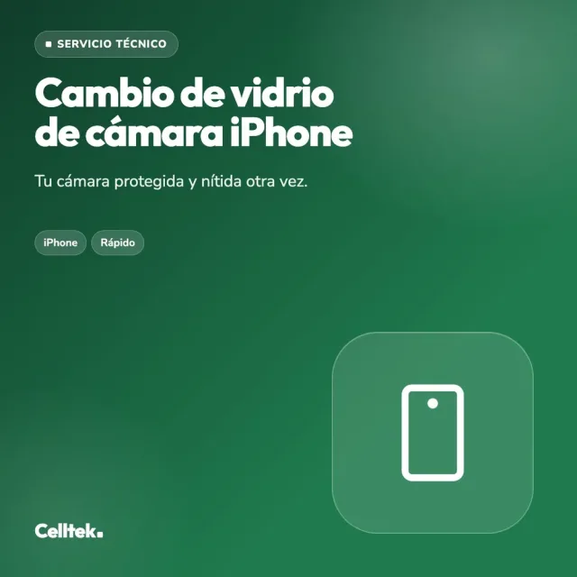 Cambio Vidrio Cámara Iphone
